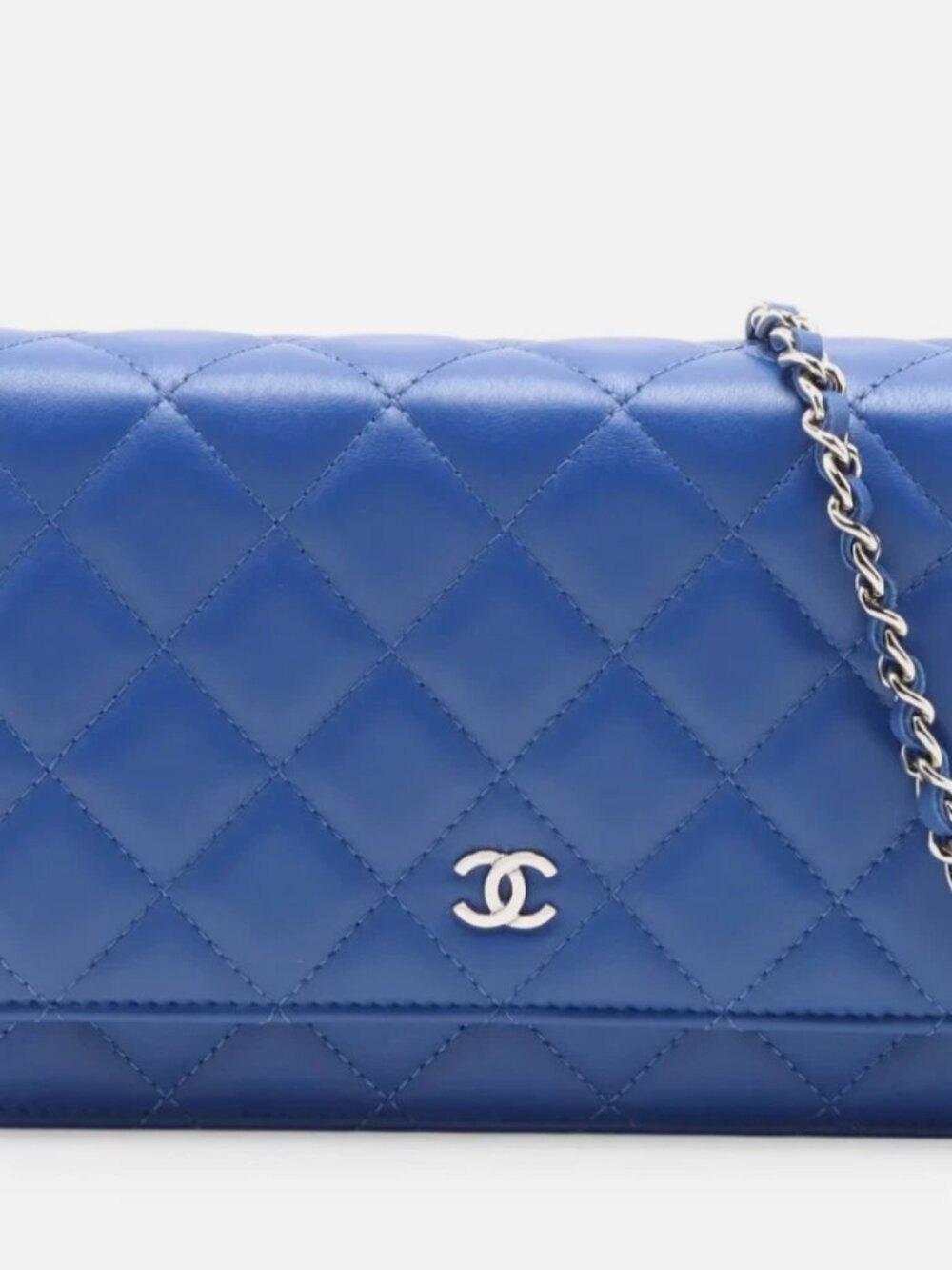 Chanel Blue Wallet on Chain